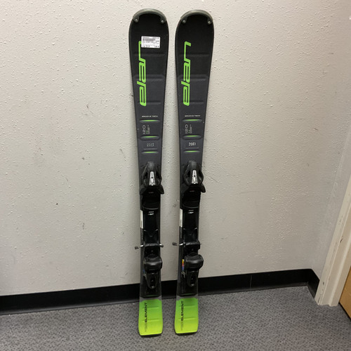 Vist Large View of Product Image Which is Used Elan ELEMENT Boys DH Ski/Binding Black And Neon Green 120 cm