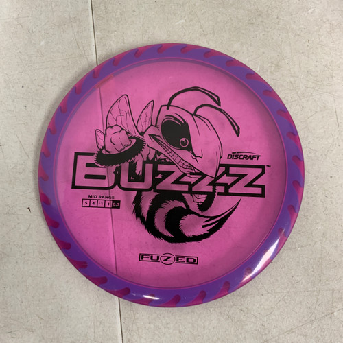 Vist Large View of Product Image Which is Used Discraft FUZED BUZZZ 183G Disc Golf Mid Range Purple
