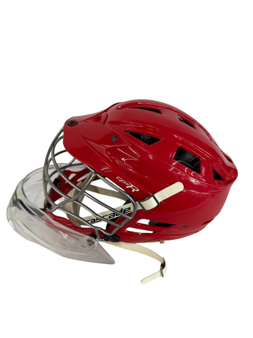 Vist Large View of Product Image Which is Used Cascade CPX-R Lacrosse Helmet Red One Size