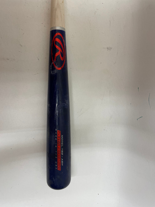 Vist Large View of Product Image Which is Used Rawlings MODEL Y62-ASH BB/SB Wood Bat 30"