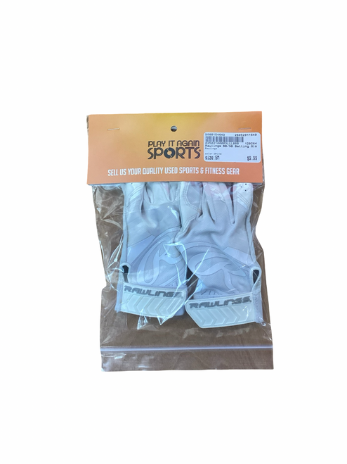 Vist Large View of Product Image Which is Used Rawlings BB/SB Batting Gloves White SM