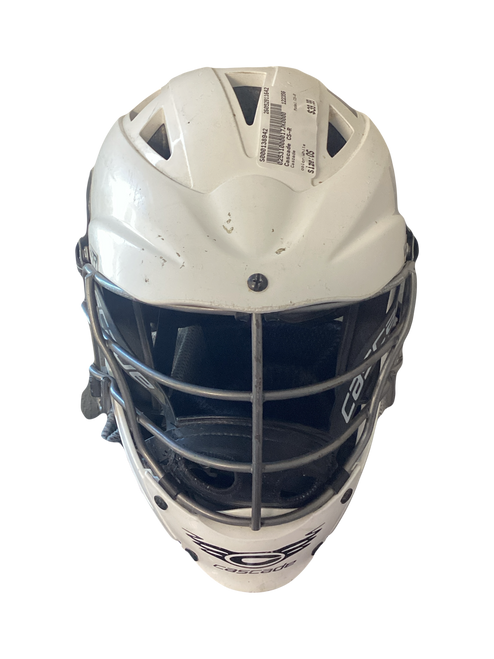 Vist Large View of Product Image Which is Used Cascade CS-R Lacrosse Helmet White One Size