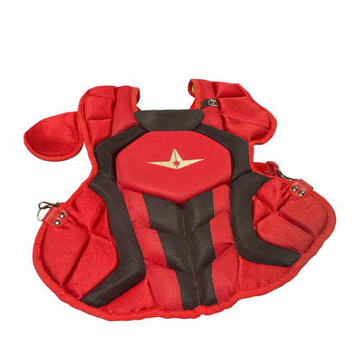 Vist Large View of Product Image Which is Used All-Star RED ALLSTAR CHEST PROTECTOR Catchers Chest Protector Red Adult