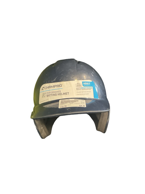Vist Large View of Product Image Which is Used, Champro, CHAMPRRO HELMET, Batting Helmet, No Mask, Navy Blue, one size