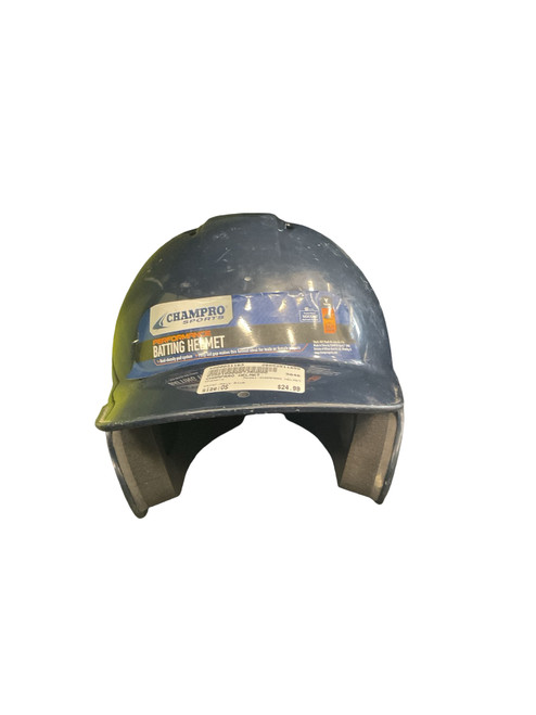 Vist Large View of Product Image Which is Used, Champro, CHAMPRRO HELMET, Batting Helmet, No Mask, Navy Blue, One Size