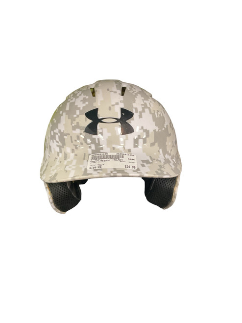 Vist Large View of Product Image Which is Used, Under armor, HELMET, Batting Helmet, No Mask, White, One Size