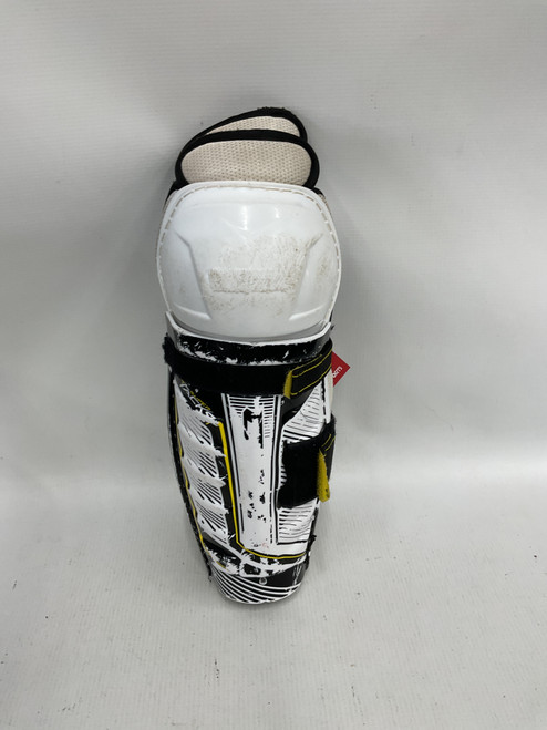 Vist Large View of Product Image Which is Used CCM SUPER TACKS Junior Shin Guards White 10"