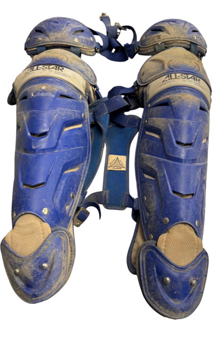 Vist Large View of Product Image Which is Used All Star SHIN GUARDS Catchers Leg Guards Royal Blue Adult