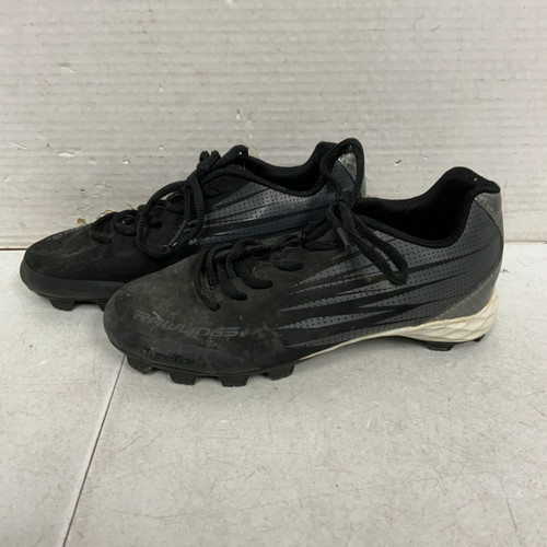 Vist Large View of Product Image Which is Used Rawlings BIG SHOW BB/SB Cleats Black Junior 02.5