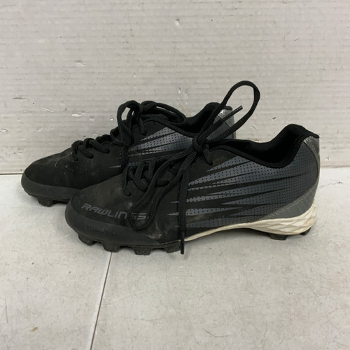 Vist Large View of Product Image Which is Used Rawlings BIG SHOW BB/SB Cleats Black Junior 03.5