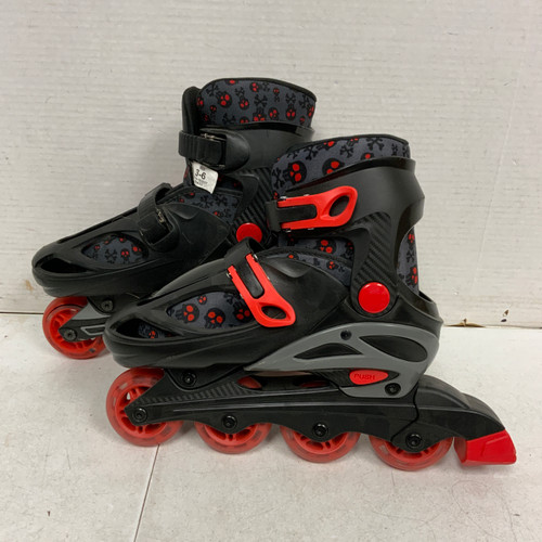 Vist Large View of Product Image Which is Used RollerDerby ADJ 3-6 Junior Rec Fitness Skates Black Adjustable
