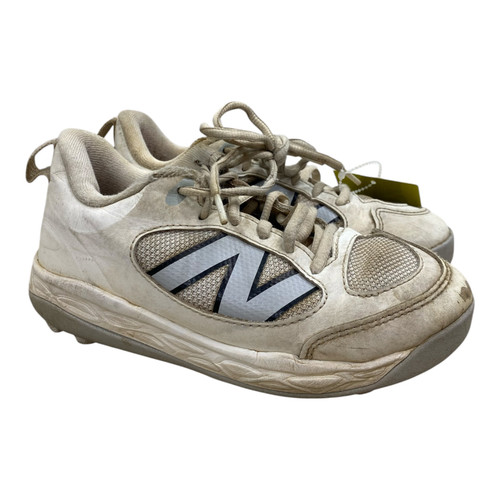 Vist Large View of Product Image Which is Used New Balance BB CLEATS BB/SB Cleats White Junior 01.5