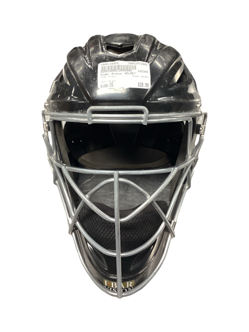 Vist Large View of Product Image Which is Used Under Armour HELMET Batting Helmet w/Mask Black One Size