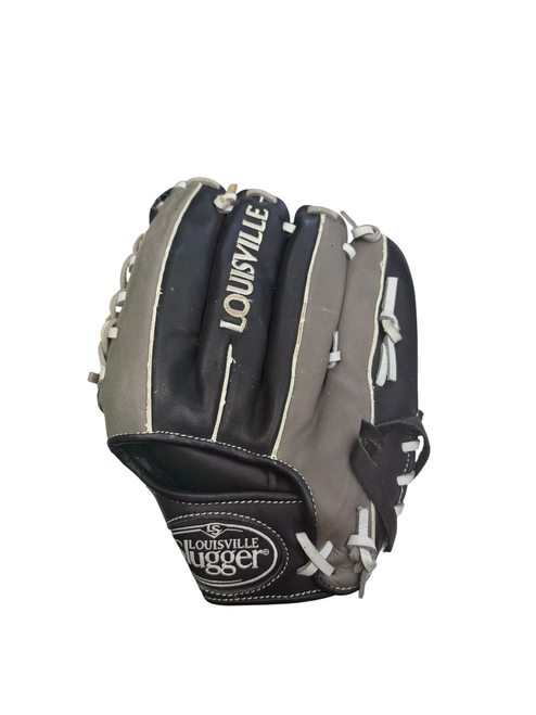 Vist Large View of Product Image Which is Used Louisville Slugger OMAHA BB/SB Glove LH Throw Black 12"