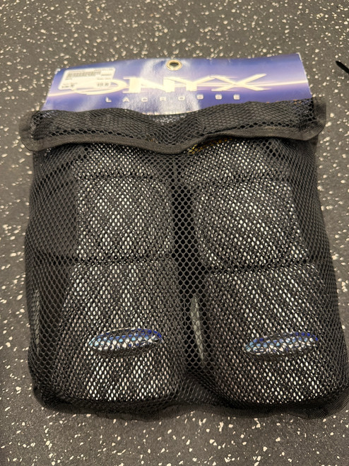 Vist Large View of Product Image Which is Used ONYX Lacrosse Arm Pads/Guards Black MD