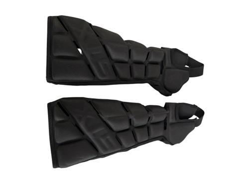 Vist Large View of Product Image Which is Used STX Lacrosse Shin Guards Black Senior