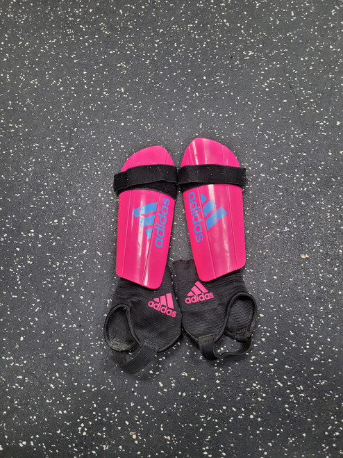 Vist Large View of Product Image Which is Used Adidas Soccer Shin Guards Junior Pink SM