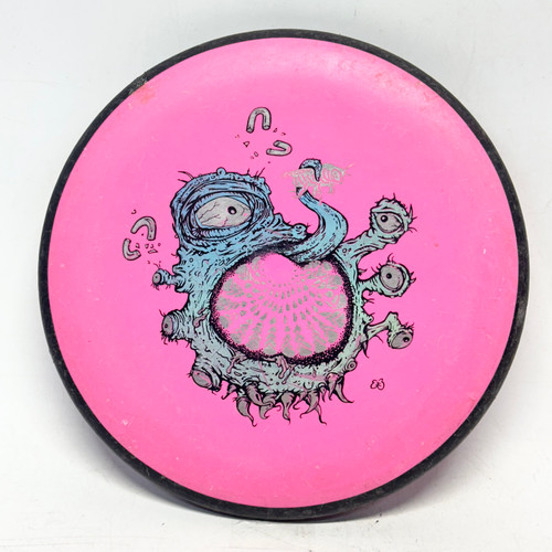 Vist Large View of Product Image Which is Used MVP ELECTRON NOMAD Disc Golf Putter Neon Pink 172g