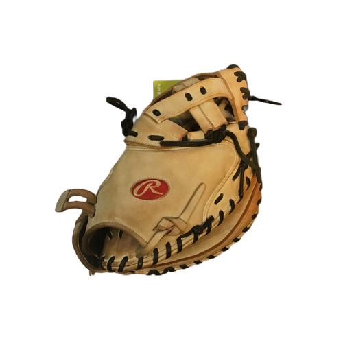 Vist Large View of Product Image Which is Used Rawlings Liberty Advanced 34in Fastpitch Catcher Mitt RH Throw Grey 34"