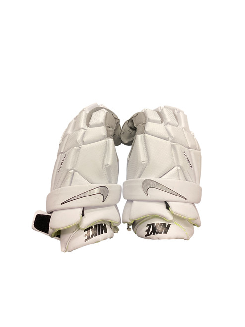 Vist Large View of Product Image Which is Used Nike VAPOR ELITE Lacrosse Gloves Mens White LG