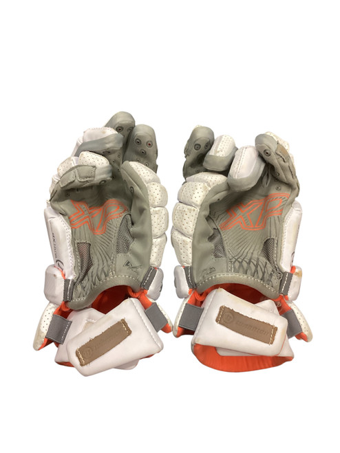 Vist Large View of Product Image Which is Used Warrior BURN XP Lacrosse Gloves Mens White LG