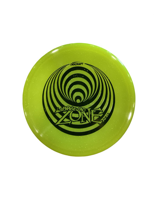 Vist Large View of Product Image Which is Used Discraft SPARKLE GLO ZONE 25LE Disc Golf Putter Yellow 173g