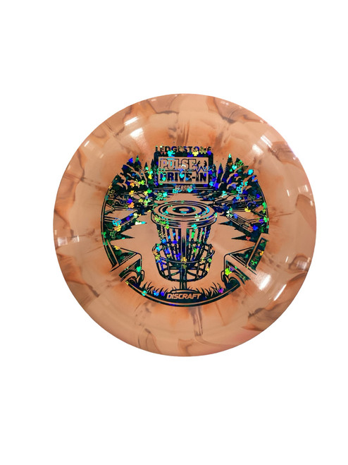Vist Large View of Product Image Which is Used Discraft PULSE DRIVE IN LEDGESTONE Disc Golf Driver Orange 168g