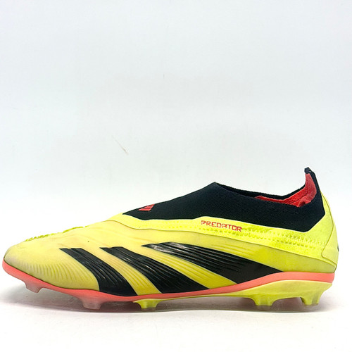 Vist Large View of Product Image Which is Used Adidas PREDATOR 24+ LACELESS Soccer Cleats Black And Optic Yellow Senior 6