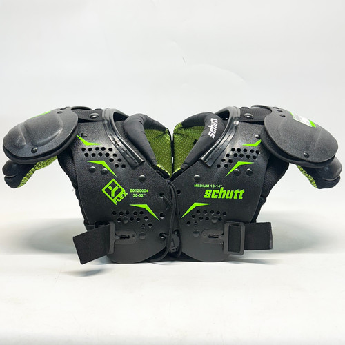 Vist Large View of Product Image Which is Used Schutt Y FLEX FB Shoulder Pads Black MD