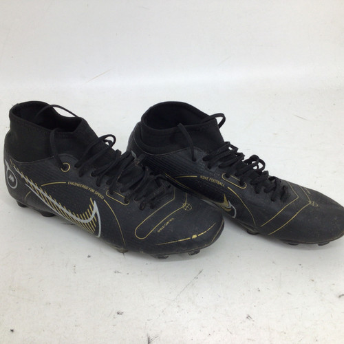 Vist Large View of Product Image Which is Used Nike MERC SUPERFLY 8 SR 7 SOCCER CLEATS Soccer Cleats Black Senior 7