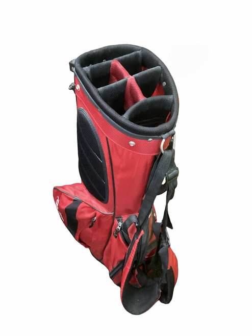 Vist Large View of Product Image Which is Used Top Flite Mens Stand Bag Red