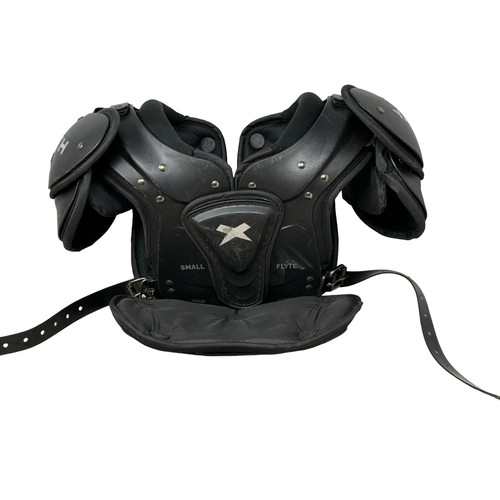 Vist Large View of Product Image Which is Used Xenith FLYTE FB Shoulder Pads Black SM ADT