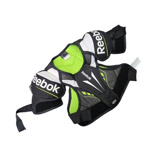 Vist Large View of Product Image Which is Used Reebok 12K JUNIOR HOCKEY SHOULDER PADS SZ LARGE Junior Shoulder Pads LG