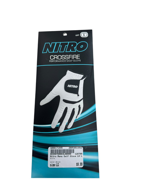 Vist Large View of Product Image Which is Used Nitro Mens Golf Glove White LG