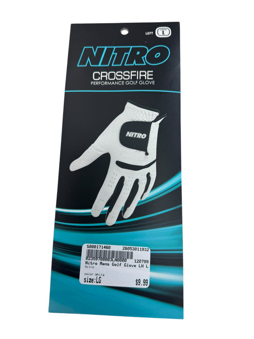 Vist Large View of Product Image Which is Used Nitro Mens Golf Glove White LG