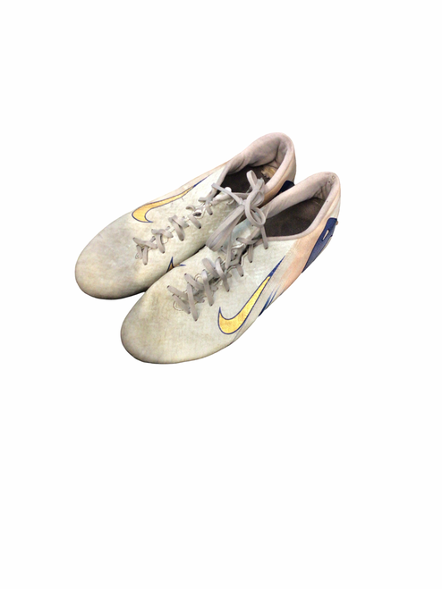 Vist Large View of Product Image Which is Used Nike Soccer Cleats White Senior 10.5