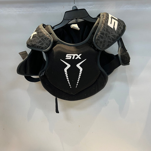Vist Large View of Product Image Which is Used STX STX BLACK SHOULDER PADS Lacrosse Shoulder Pads Black LG