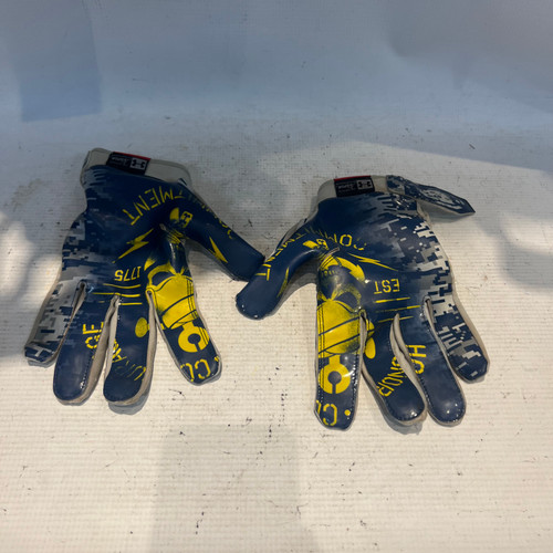 Vist Large View of Product Image Which is Used Under Armour COMMITMENT F5 FB Gloves Royal Blue Youth