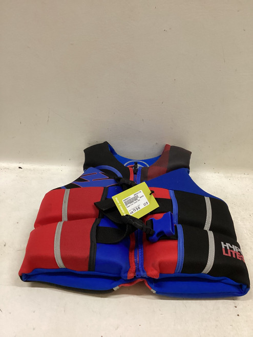 Vist Large View of Product Image Which is Used Youth PFD Black/Royal/Red Youth 50-90