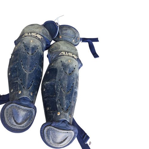 Vist Large View of Product Image Which is Used All Star SHIN GUARDS JR Catchers Leg Guards Navy Blue Junior