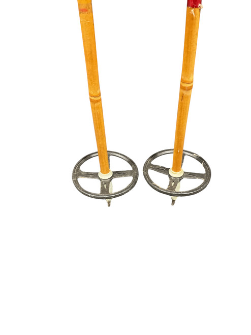 Vist Large View of Product Image Which is Used VINTAGE Mens XC Ski Poles Brown 130 cm / 52 in