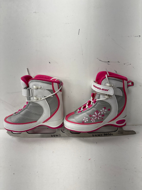 Vist Large View of Product Image Which is Used Hespeler SOFTBOOT Girls Figure Skate White Youth 12.0