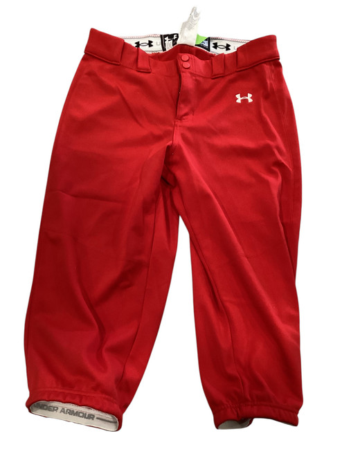 Vist Large View of Product Image Which is Used Under Armour RED SOFTBALL PANTS BB/SB Pant Womens Red LG