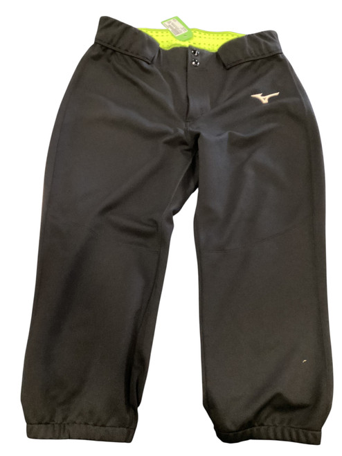 Vist Large View of Product Image Which is Used Mizuno BLACK SOFTBALL PANTS BB/SB Pant Girls Black XL
