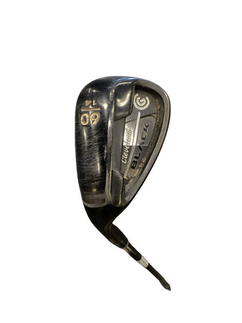 Vist Large View of Product Image Which is Used Cleveland BLACK Golf Wedge Mens LH 60 Degree