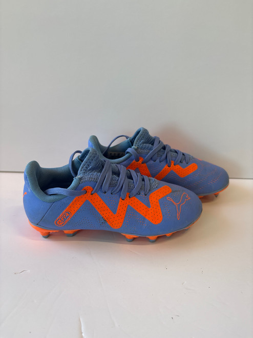 Vist Large View of Product Image Which is Used Puma Soccer Cleats Purple Youth 12.0