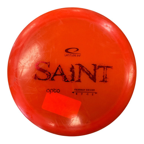 Vist Large View of Product Image Which is Used Latitude 64 OPTO SAINT Disc Golf Driver Orange 171g