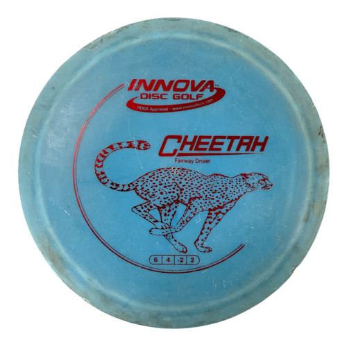 Vist Large View of Product Image Which is Used Innova DX CHEETAH Disc Golf Driver Royal Blue 171g