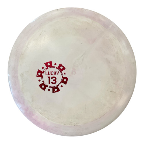 Vist Large View of Product Image Which is Used SKYQUEST PREM LUCKY 13 Disc Golf Driver Pink 170g
