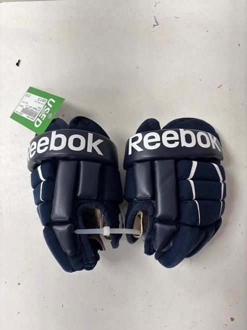 Vist Large View of Product Image Which is Used Reebok SC87 4 Youth Gloves Navy Blue 8"